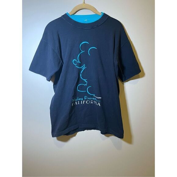 Vintage 1980s Mickey Mouse Disneyland Single Stitch California Velva sheen  - Picture 1 of 2